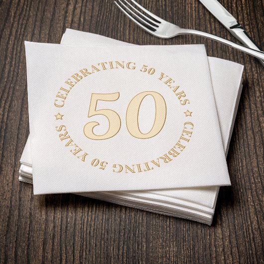 50e verjaardag viert 50 jaar goud 50 folie servetten