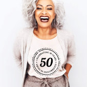 50e verjaardag viert 50 jaar postzegel t-shirt