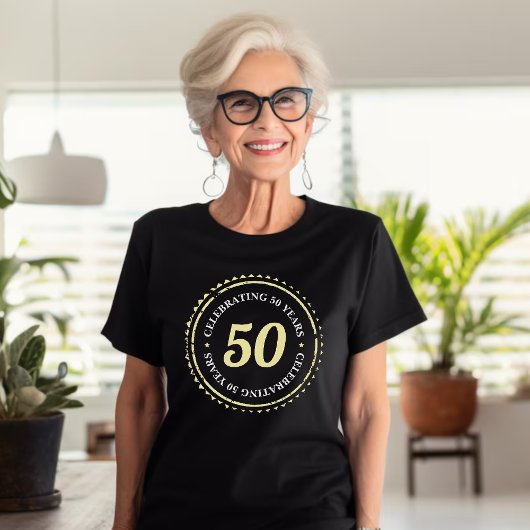 50e verjaardag viert 50 jaar postzegel t-shirt