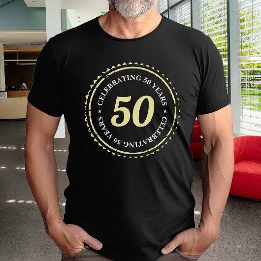 50e verjaardag viert 50 jaar postzegel t-shirt