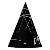 50e verjaardag, vijftig Pet van de zwarte papierpa Feesthoedjes (Links)