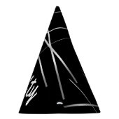 50e verjaardag, vijftig Pet van de zwarte papierpa Feesthoedjes (Rechts)