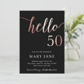 50e verjaardag, vijftigste verjaardag kaart (Staand voorkant)