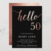 50e verjaardag, vijftigste verjaardag kaart (Voorkant / Achterkant)