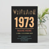 50e verjaardag Vintage 1973 Dagfeest Kaart (Staand voorkant)