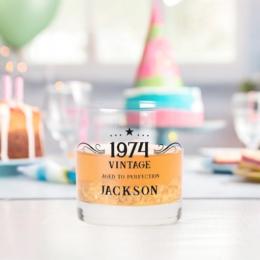 50e Verjaardag Vintage 1974 Whiskey Glass Whisky Glas (Insitu (Verjaardag))