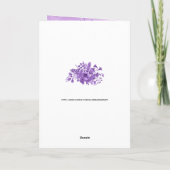 50e verjaardag vioolbloemen kaart (Achterkant)