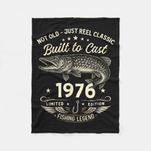 50e verjaardag vissen cadeau mannen origineel 1976 fleece deken