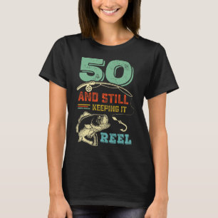 50e verjaardag vissen wordt 50 visser mannen pu t-shirt