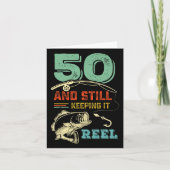 50e verjaardag Vissende 50 Mannen vissers Pu Kaart (Voorkant)