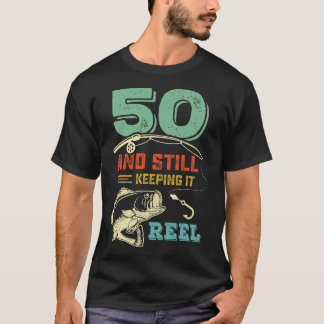 50e verjaardag Vissende 50 Mannen vissers T-shirt