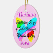 50E VERJAARDAG VLINDER GEPERSONALISEERD ORNAMENT (Links)