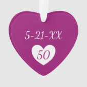 50e verjaardag Voeg Fabulous 50 roze Ornament toe (achterkant)