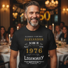 50e verjaardag Voeg toe Jouw naam Geboren 1975 Leg T-shirt