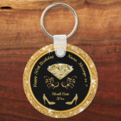 50e verjaardag voor een vrouw, 50e verjaardag sleutelhanger (Achterkant)