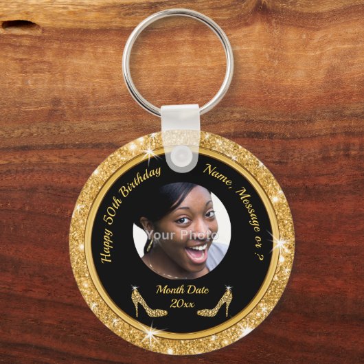 50e verjaardag voor een vrouw, 50e verjaardag sleutelhanger (Voorkant)