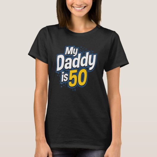 50e verjaardag voor kinderen mijn vader is 50 t-shirt (Voorkant)