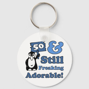 50e verjaardag voor vrouwen sleutelhanger