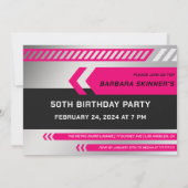 50e verjaardag Vrouw Breaking TV Nieuwsfeest Kaart (Achterkant)