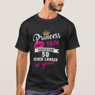 50e verjaardag Vrouw Prinses 1974 Grappig 50 jaar  T-shirt