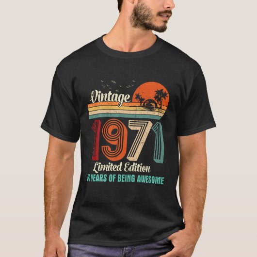 50e verjaardag Vrouwen Gift  1971 Limited Edit T-shirt (Voorkant)