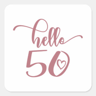 50e verjaardag Vrouwen Hallo 50 kinderen van 50 ja Vierkante Sticker
