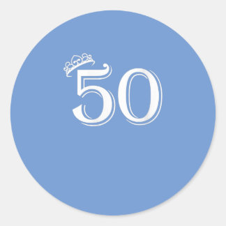 50e verjaardag Vrouwen Man 50 Ronde Sticker