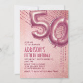 50e verjaardag vrouwen Roos Kaart (Voorkant)