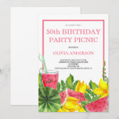 50e verjaardag Watermeloen Kaart (Voorkant / Achterkant)