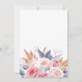 50e verjaardag Waterverf botanische bloemen Kaart (Achterkant)