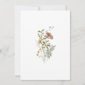 50e verjaardag Waterverf Wildflowers Floral Kaart (Achterkant)