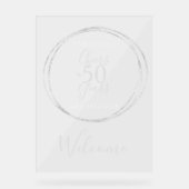 50e verjaardag Welkom Proost 50 jaar feest Acryl Bord (Voorkant)