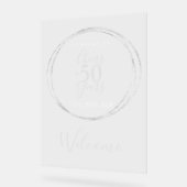 50e verjaardag Welkom Proost 50 jaar feest Acryl Bord (Hoek)