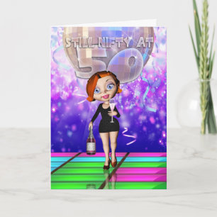 50e verjaardag wenskaart - nog steeds nihil op 50 kaart