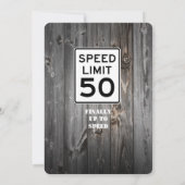 50e verjaardag, wijn, cocktails, palmen kaart (Achterkant)