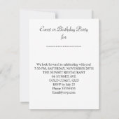  50e verjaardag Wijn Zwarte gouden ballonnen Kaart (Achterkant)