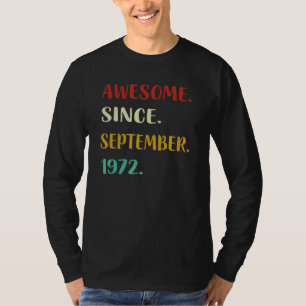 50e verjaardag Wijnjaar september 1972 50e verjaar T-shirt