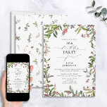 50e Verjaardag Winter Wildflower Berry Waterverf Kaart<br><div class="desc">Vier een 50ste verjaardag in stijl met deze prachtige 50ste Verjaardag Winter Wildflower Berry Waterverf Invitation! Met een elegant lijst van prachtige natuurlijke waterverf wilde bloemen en rode bessen, het creëer is de perfecte setting om deze speciale gelegenheid te eren. Bovendien kunt u de uitnodiging aanpassen met persoonlijke gegevens die...</div>