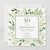 50e verjaardag Witte brandkranen Kaart (Voorkant)