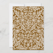 50e verjaardag Witte & Bruine Botanische Bloemen Kaart (Achterkant)