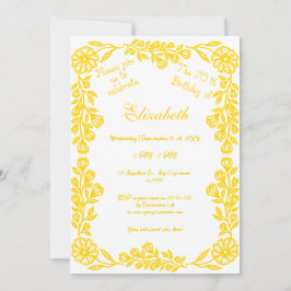 50e verjaardag Witte Gouden Botanische Bloemen Kaart