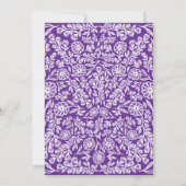 50e verjaardag Witte & Paarse botanische bloem Kaart (Achterkant)