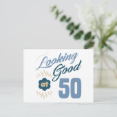 50e verjaardag Ziet er goed uit Briefkaart (Staand voorkant)