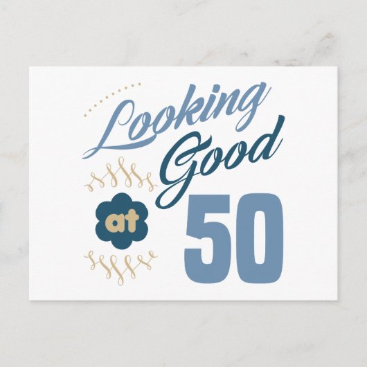 50e verjaardag Ziet er goed uit Briefkaart (Voorkant)