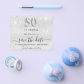 50e verjaardag zilveren glitter budget behalve de flyer (Enkel)