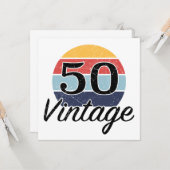  50e verjaardag Zondag Kaart (Voorkant / Achterkant in situ)