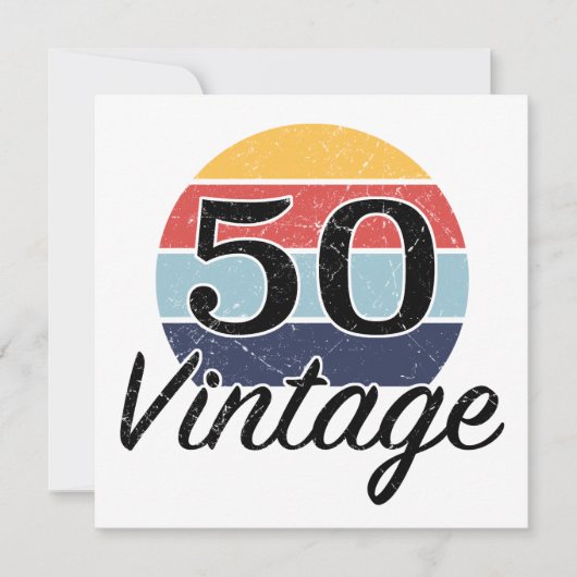  50e verjaardag Zondag Kaart (Voorkant)