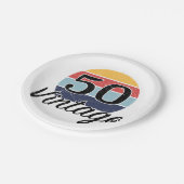  50e verjaardag Zondag Papieren Bordje (Gekanteld)