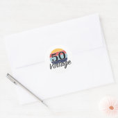  50e verjaardag Zondag Ronde Sticker (Envelop)