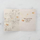 50e verjaardag Zonnebloem Bouquet op Brick Kaart (Binnen)